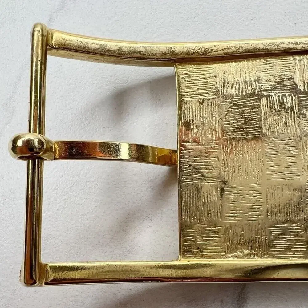 Vintage J Initial Letter Gold Tone Belt Buckle